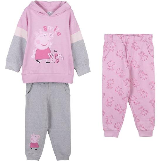 CHANDAL COTTON BRUSHED 3 PIEZAS PEPPA PIG PINK image 0