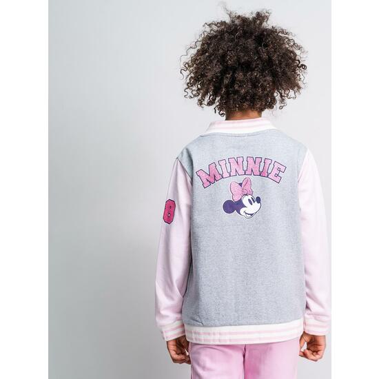 SUDADERA CON CREMALLERA COTTON BRUSHED MINNIE GRAY image 4