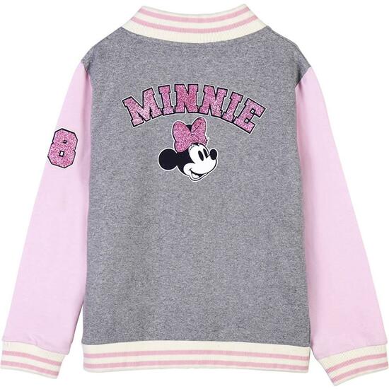 SUDADERA CON CREMALLERA COTTON BRUSHED MINNIE GRAY image 1