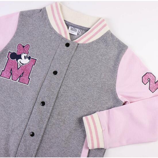 SUDADERA CON CREMALLERA COTTON BRUSHED MINNIE GRAY image 2