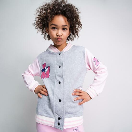 SUDADERA CON CREMALLERA COTTON BRUSHED MINNIE GRAY image 3