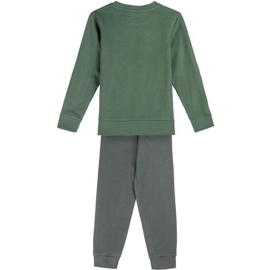 CHANDAL COTTON BRUSHED 2 PIEZAS JURASSIC PARK DARK GREEN image 1