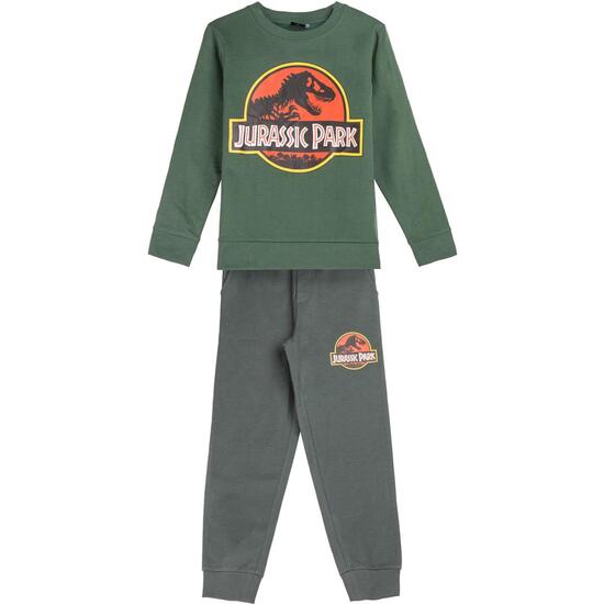 CHANDAL COTTON BRUSHED 2 PIEZAS JURASSIC PARK DARK GREEN image 0