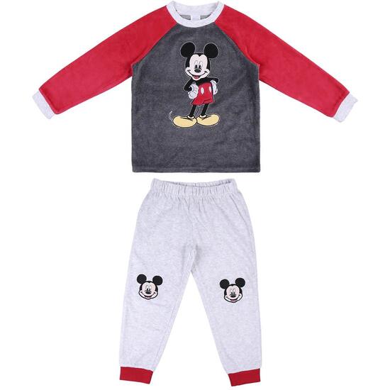 PIJAMA LARGO VELOUR COTTON MICKEY GRAY image 0