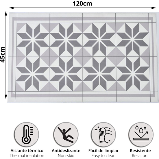 ALFOMBRA VINÍLICA ESTAMPADA 45X75CM - HONORE image 1