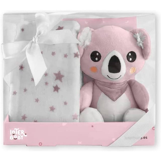SET REGALO PELUCHE KOALA Y MANTA ROSA image 0