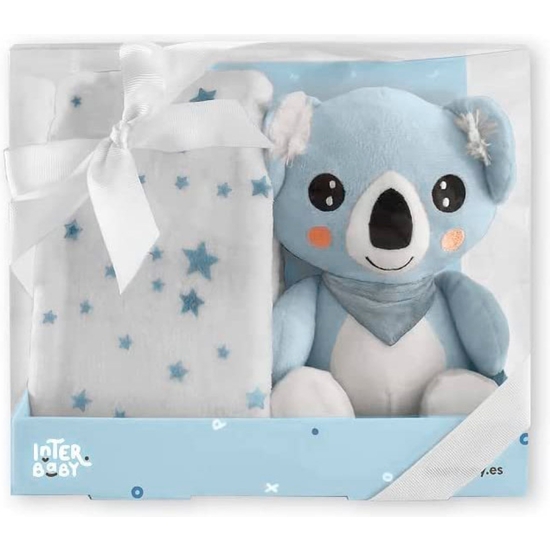 SET REGALO PELUCHE KOALA Y MANTA AZUL image 0