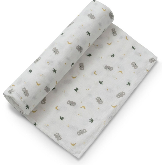 MANTITA MUSELINA PARA BEBÉS EN TUBO KOALA GRIS image 1