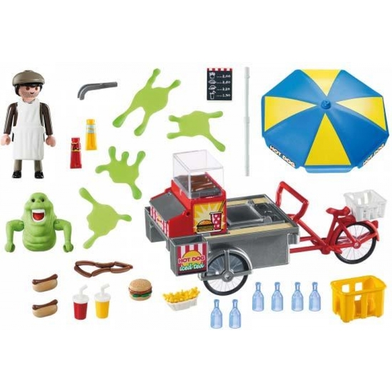 PLAYMOBIL CAZAFANTASMAS GHOSTBUSTERS SLIMER CON STAND DE HOT DOG image 1