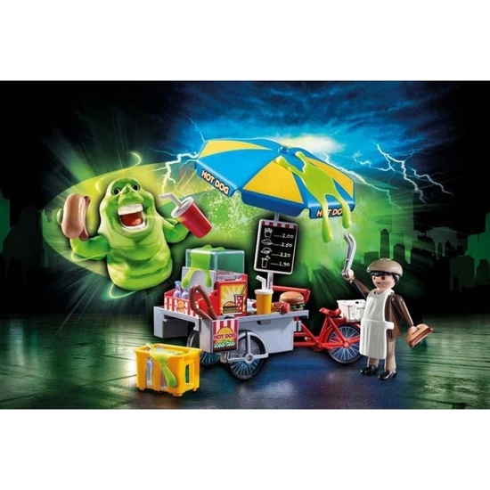 PLAYMOBIL CAZAFANTASMAS GHOSTBUSTERS SLIMER CON STAND DE HOT DOG image 2