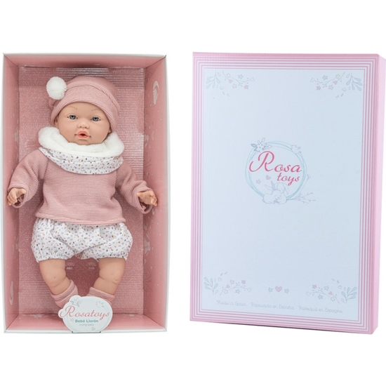 MUÑECO BEBÉ 40 CM NEWBORN CON MECANISMO LLORO. CAJA REGALO image 1