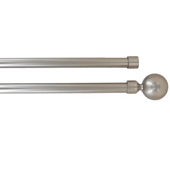 KIT EXT 120-210 CM D19 DOBLE BARRA TERMINAL PALOMA - PLATA image 0
