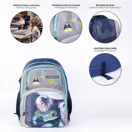 MOCHILA ESCOLAR GRANDE 44 CM BUZZ LIGHTYEAR BLUE image 3