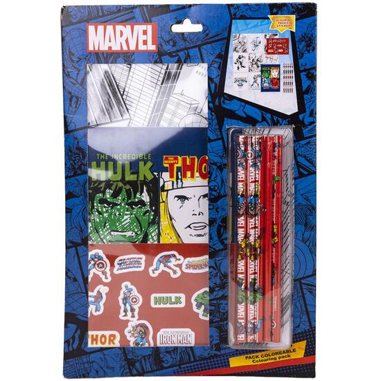 SET DE PAPELERÍA COLOREABLE AVENGERS BLUE image 1