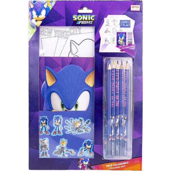 SET DE PAPELERÍA COLOREABLE SONIC PRIME PURPLE image 1