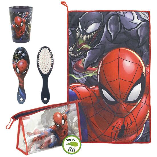 NECESER SET ASEO/VIAJE SPIDERMAN RED image 0