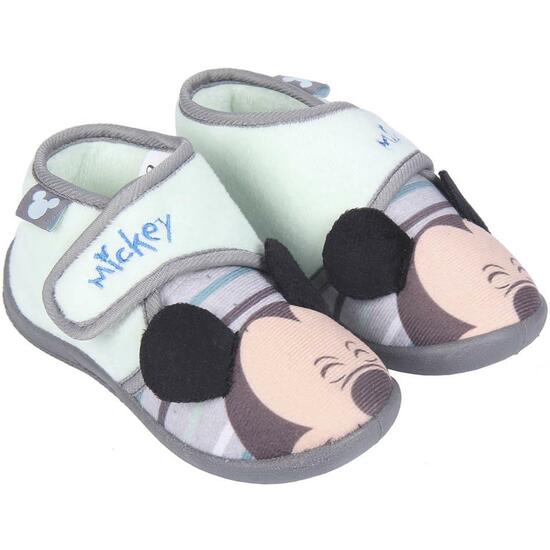 ZAPATILLAS DE CASA MEDIA BOTA 3D MICKEY LIGHT GREEN image 0