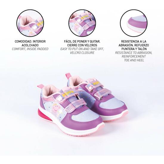 DEPORTIVA SUELA PVC CON LUCES PEPPA PIG LILAC image 4