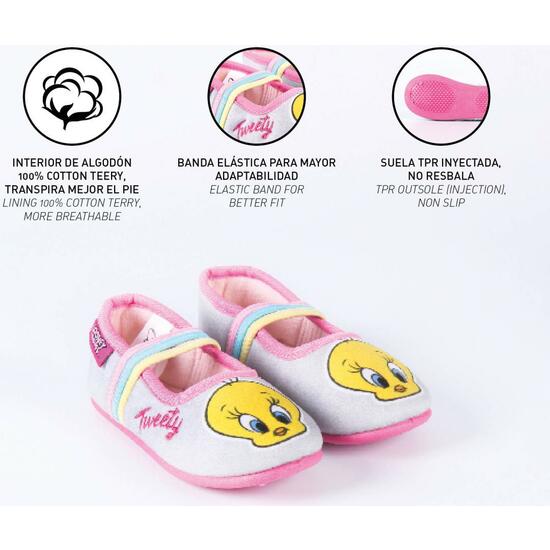 ZAPATILLAS DE CASA BAILARINA LOONEY TUNES PIOLIN LIGHT GRAY image 4