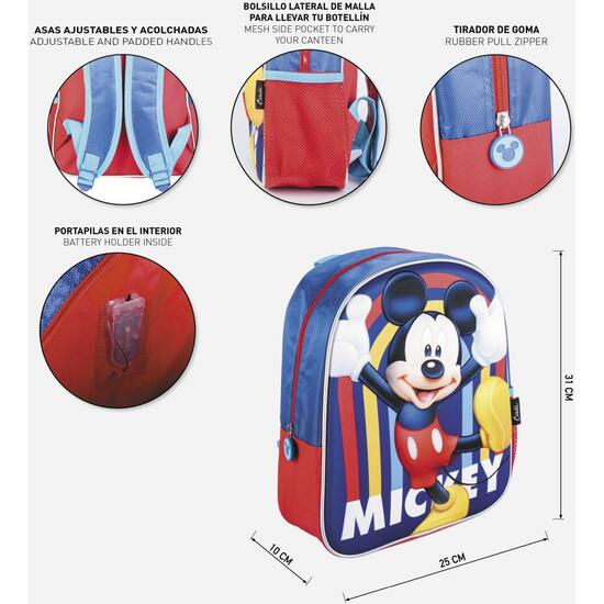 MOCHILA INFANTIL 3D LUCES MICKEY DARK BLUE image 4