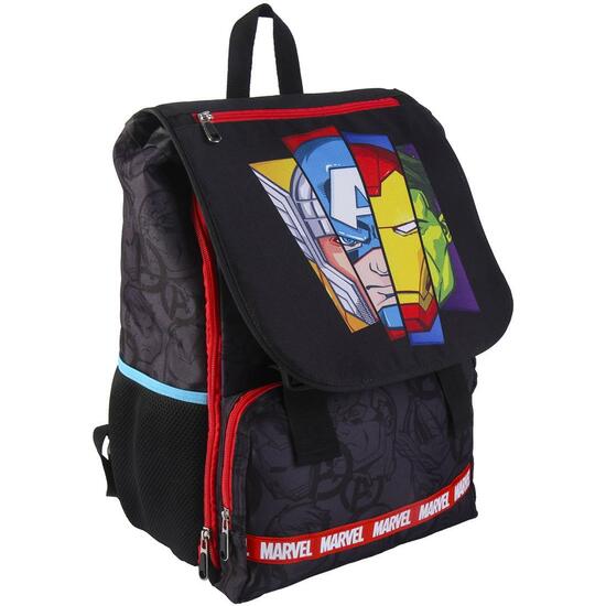 MOCHILA ESCOLAR GRANDE EXTENSIBLE AVENGERS BLACK image 0