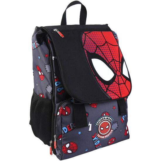 MOCHILA ESCOLAR GRANDE EXTENSIBLE SPIDERMAN BLACK image 0