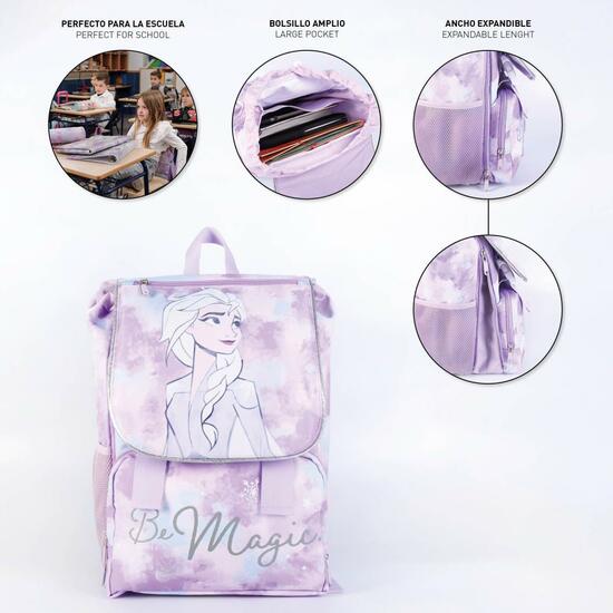 MOCHILA ESCOLAR GRANDE EXTENSIBLE FROZEN II LILAC image 3