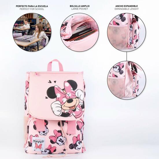 MOCHILA ESCOLAR GRANDE EXTENSIBLE MINNIE PINK image 3