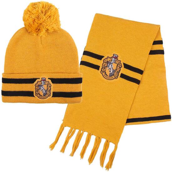 CONJUNTO 2 PIEZAS BUFANDA HARRY POTTER HUFFLEPUFF MUSTARD image 0