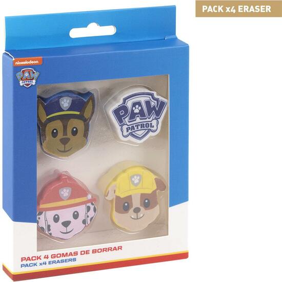 GOMA DE BORRAR PACK X4 PAW PATROL MULTICOLOR image 0