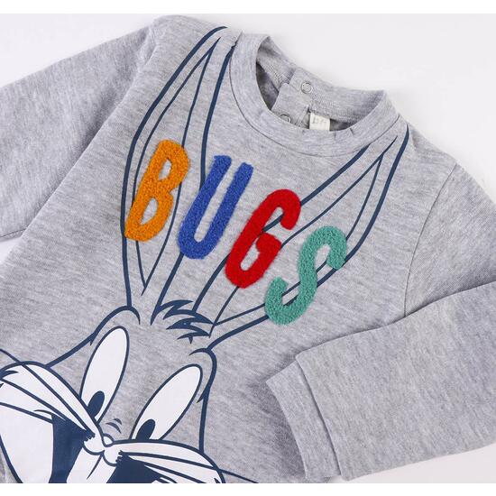CHANDAL COTTON BRUSHED LOONEY TUNES GRAY image 2
