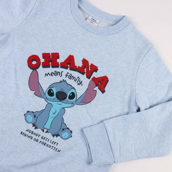 SUDADERA COTTON BRUSHED STITCH LIGHT BLUE image 2