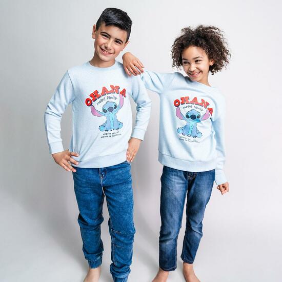 SUDADERA COTTON BRUSHED STITCH LIGHT BLUE image 3