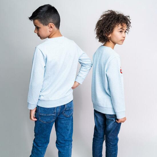 SUDADERA COTTON BRUSHED STITCH LIGHT BLUE image 4