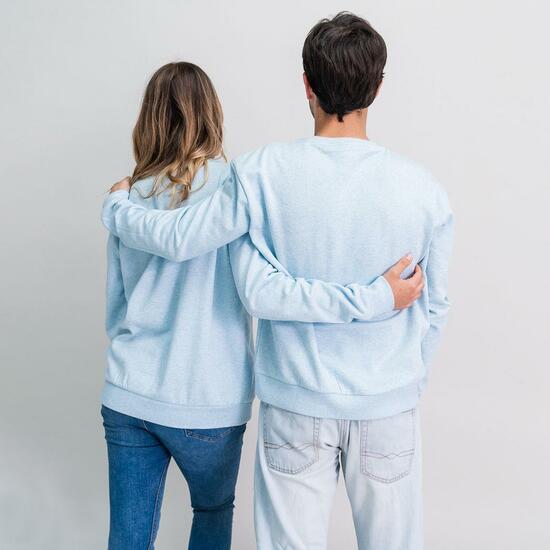 SUDADERA COTTON BRUSHED STITCH LIGHT BLUE image 4