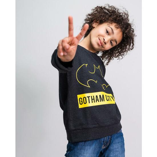 SUDADERA COTTON BRUSHED BATMAN BLACK image 3