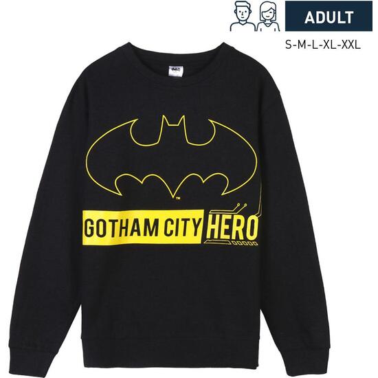 SUDADERA COTTON BRUSHED BATMAN BLACK image 0