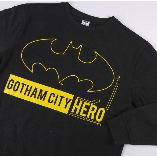 SUDADERA COTTON BRUSHED BATMAN BLACK image 2