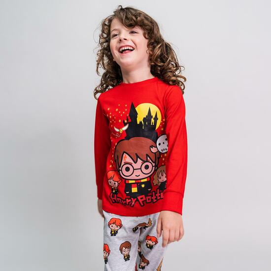 PIJAMA LARGO SINGLE JERSEY HARRY POTTER DARK RED image 3