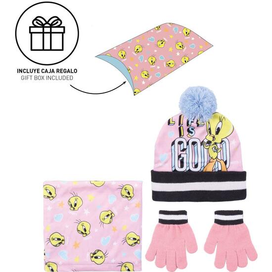 CONJUNTO 3 PIEZAS SNOOD LOONEY TUNES PINK image 0