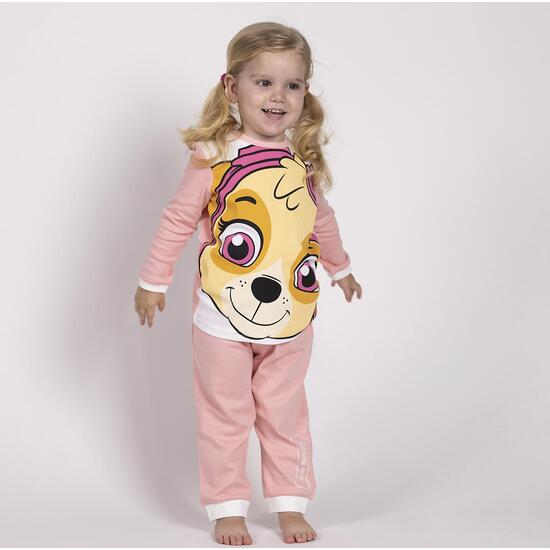 PIJAMA LARGO INTERLOCK PAW PATROL PINK image 3