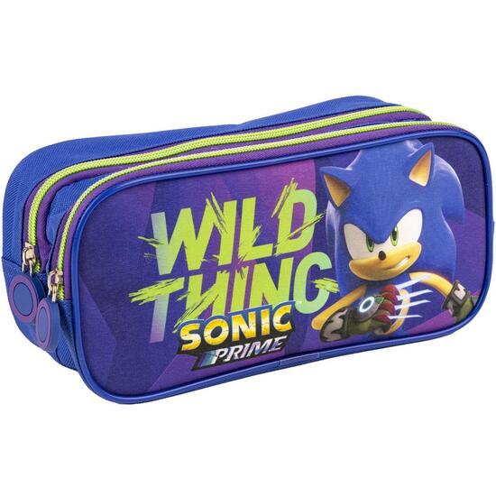 ESTUCHE PORTATODO 2 COMPARTIMENTOS SONIC PRIME BLUE image 0