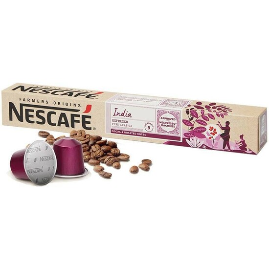 INDIA NESCAFÉ, 10 CÁPSULAS NESPRESSO ALUMINIO INTENSIDAD 9 image 0