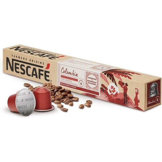 COLOMBIA DESCAFEINADO NESCAFÉ 10 CÁPSULAS NESPRESSO ALUMINIO INTENSIDAD 6 image 0