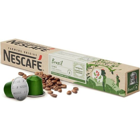 BRAZIL LUNGO NESCAFÉ 10 CÁPSULAS NESPRESSO ALUMINIO INTENSIDAD 8 image 0