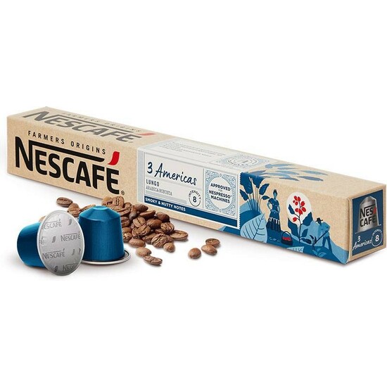 3 AMERICAS LUNGO NESCAFÉ 10 CÁPSULAS NESPRESSO ALUMINIO INTENSIDAD 8 image 0