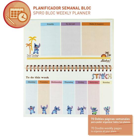 PLANIFICADOR SEMANAL STITCH BLUE image 3