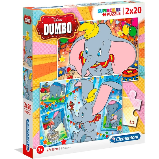DUMBO PUZZLE DOBLE 2X20 PIEZAS image 0
