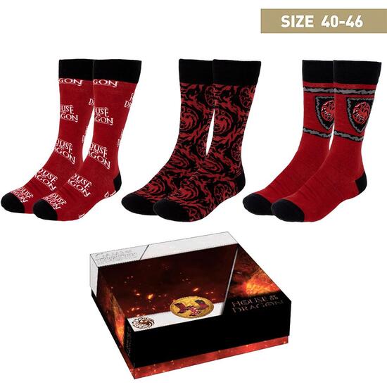 PACK CALCETINES 3 PIEZAS HOUSE OF DRAGON MULTICOLOR image 0