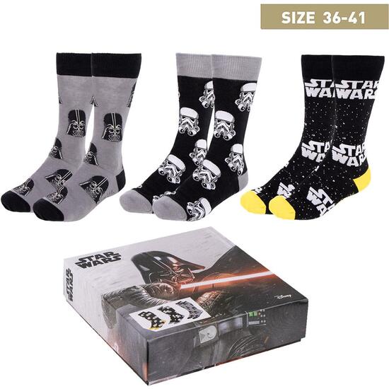 PACK CALCETINES 3 PIEZAS STAR WARS MULTICOLOR image 0